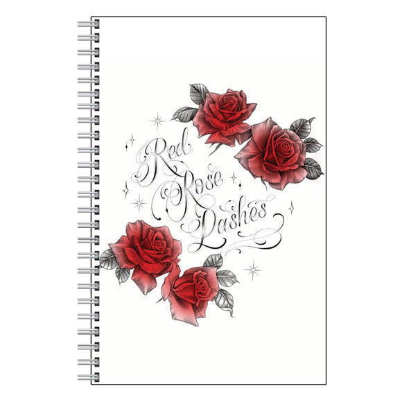 Red Rose Lashes Logo Notebook